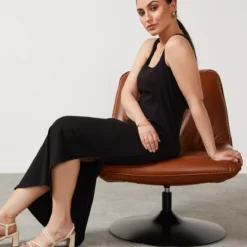 For All The Love Cotton Square Neck Midi Dress 18 -Chic Elixir Sales Store tuc142761606 Black R Z001A