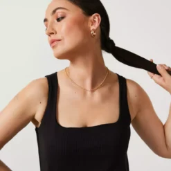 For All The Love Cotton Square Neck Midi Dress 18 -Chic Elixir Sales Store tuc142761606 Black R Z004A