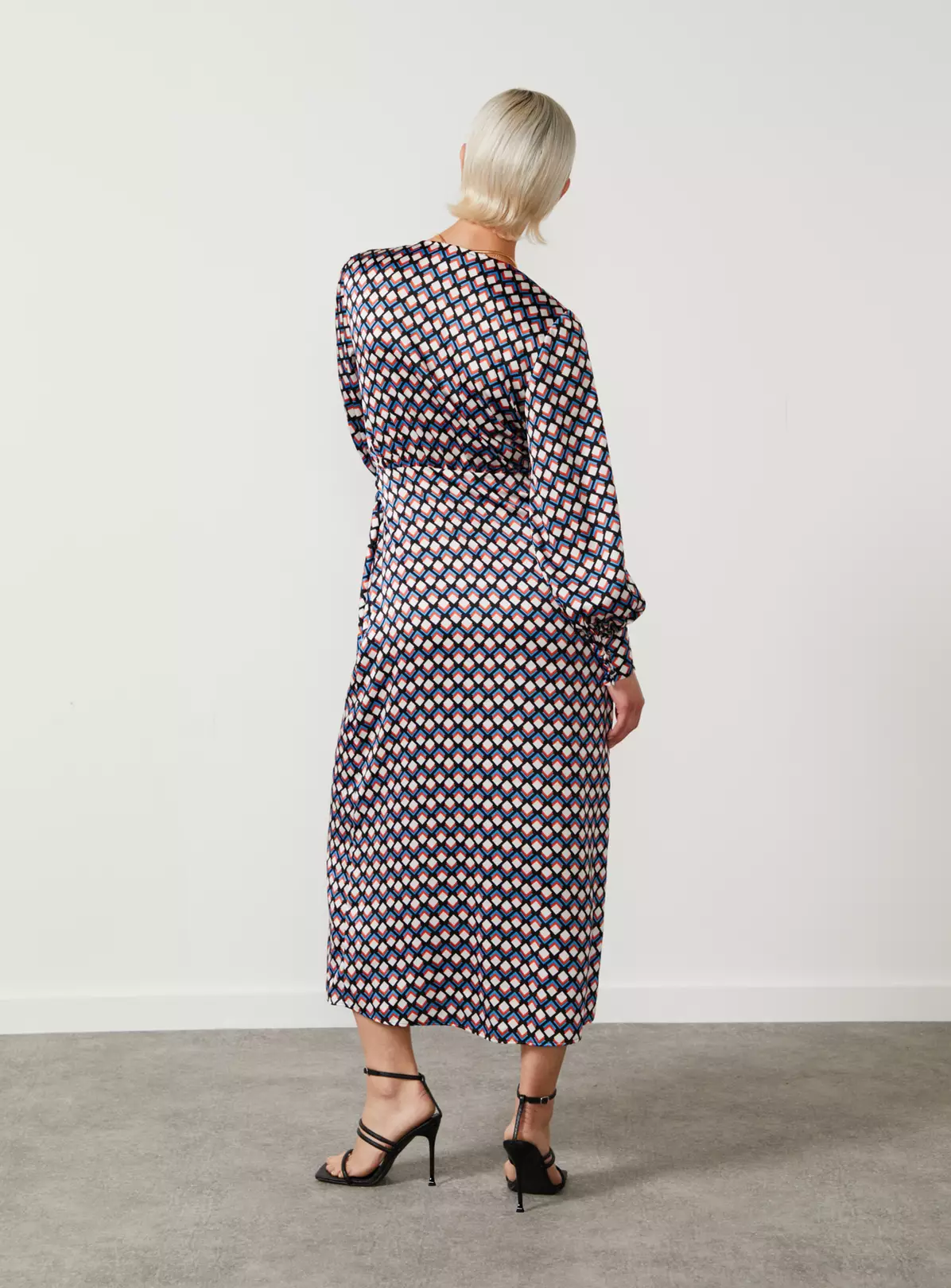 For All The Love Printed Satin Wrap Midi Dress 16 4 For All The Love Printed Satin Wrap Midi Dress 16 - Image 2