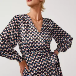 For All The Love Printed Satin Wrap Midi Dress 6 -Chic Elixir Sales Store tuc142765623 Multi20Coloured R Z005A 1