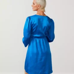 For All The Love Satin Tie Waist Mini Dress 6 -Chic Elixir Sales Store tuc142767160 Blue R Z003A 1