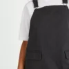 Black Twill Pinafore Dress 8 -Chic Elixir Sales Store tuc142787371 Black R Z003A