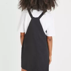 Black Twill Pinafore Dress 18 9 Black Twill Pinafore Dress 18 -Chic Elixir Sales Store tuc142787371 Black R Z004A 1
