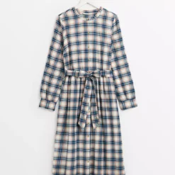 Check Print Brushed Shirt Dress 8 -Chic Elixir Sales Store tuc142788219 Multi20Coloured R Z003A