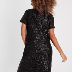 Black Sequin Party Dress 22