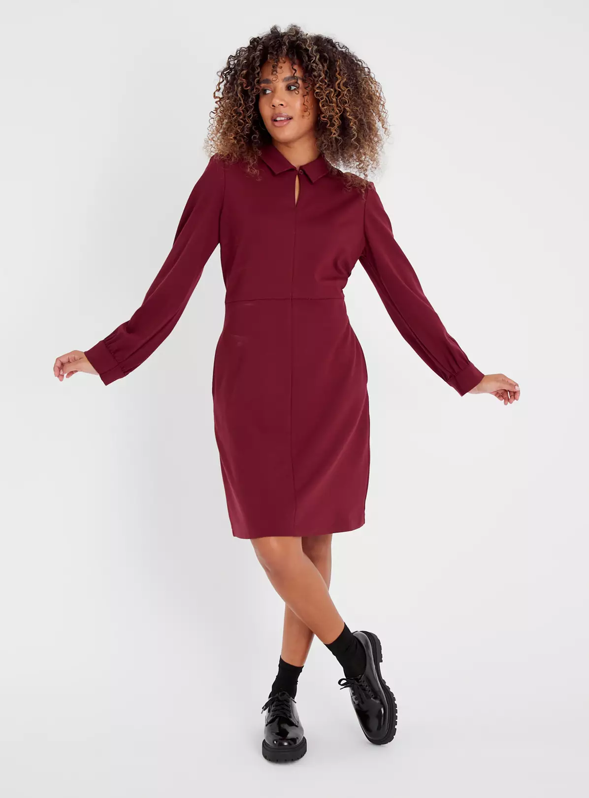 Dark Red Ponte Shift Dress 18 6 Dark Red Ponte Shift Dress 18 - Image 4