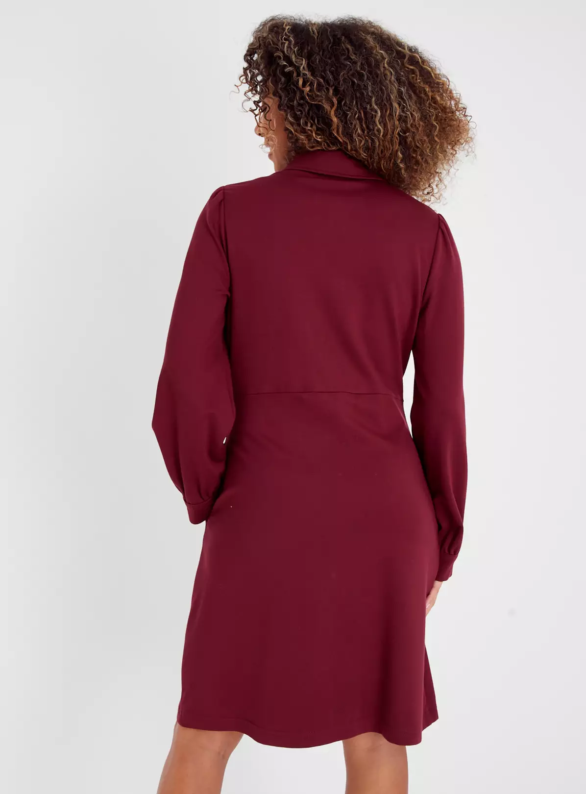 Dark Red Ponte Shift Dress 18 4 Dark Red Ponte Shift Dress 18 - Image 2