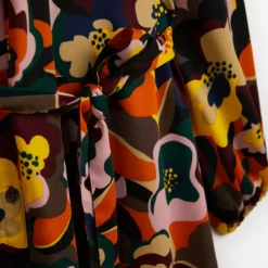 Floral Tie Waist Midi Dress 12L -Chic Elixir Sales Store tuc142818705 Multi20Coloured R Z004A 1