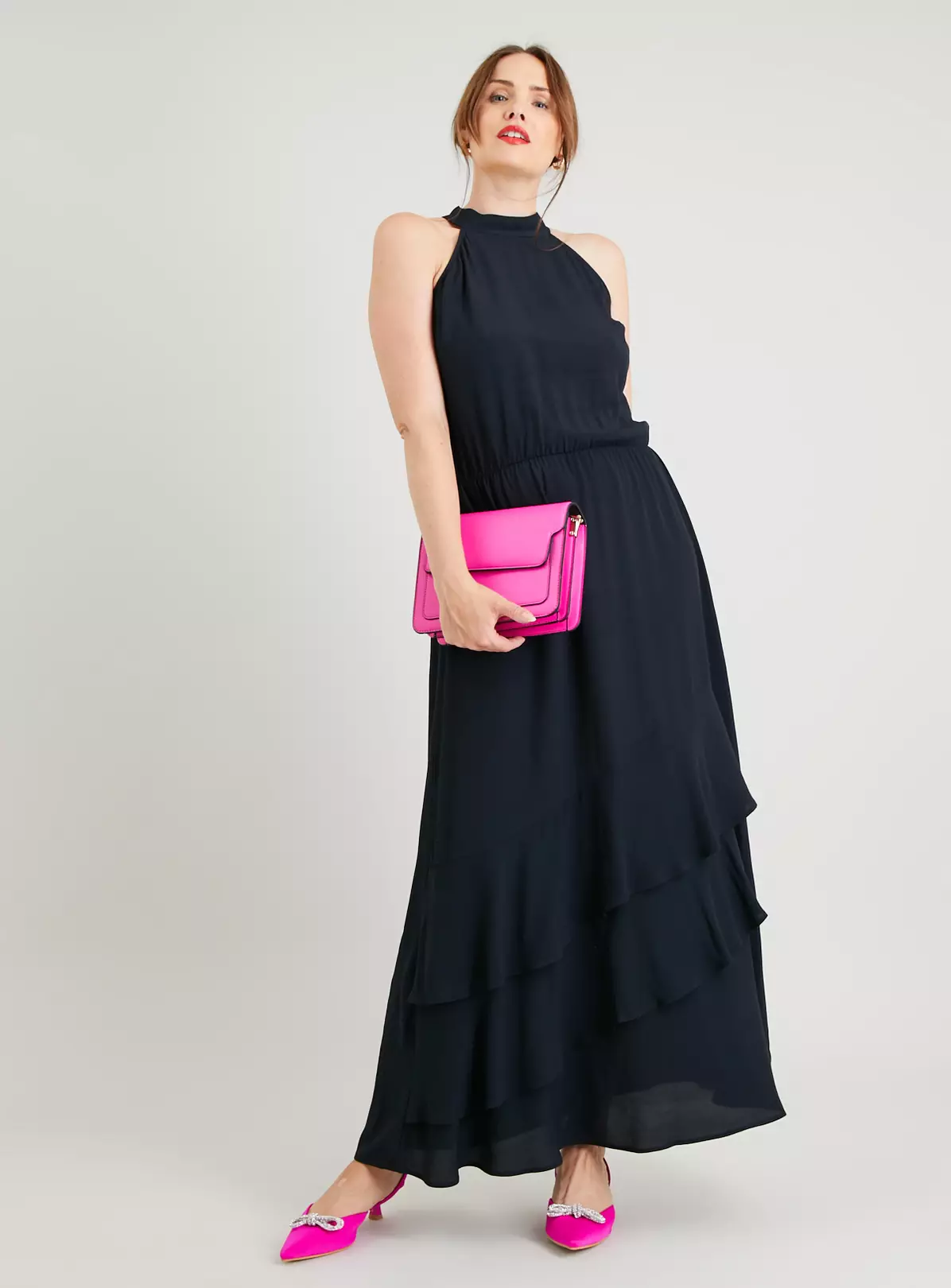 Black Halter Neck Maxi Dress 20 4 Black Halter Neck Maxi Dress 20 - Image 2