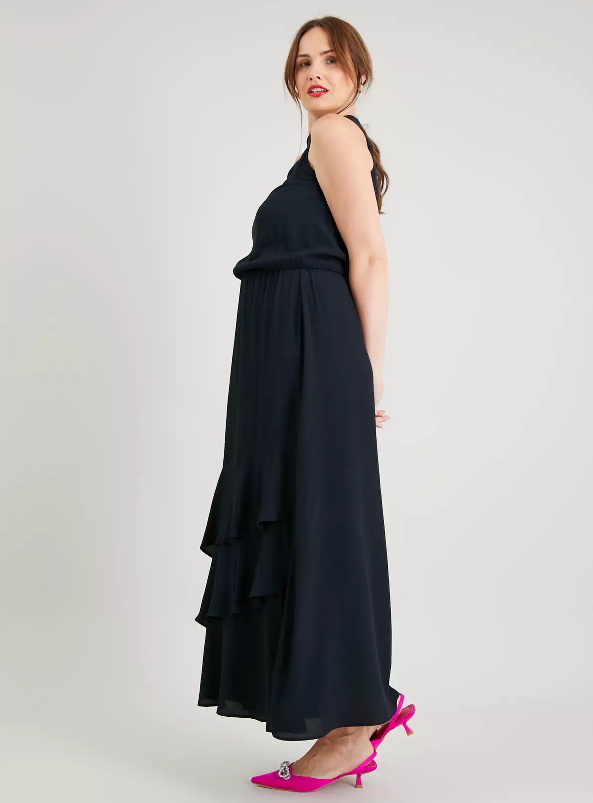 Black Halter Neck Maxi Dress 20 7 Black Halter Neck Maxi Dress 20 - Image 5