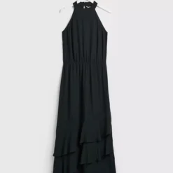 Black Halter Neck Maxi Dress 20