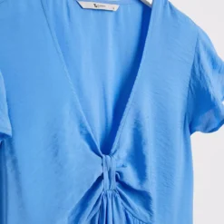 Blue Frill Sleeve Midi Dress 8 -Chic Elixir Sales Store tuc142914799 Blue R Z004A