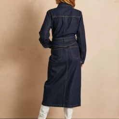 EVERBELLE Long Shirt Denim Dress 16 -Chic Elixir Sales Store tuc142978696 Denim R Z004A