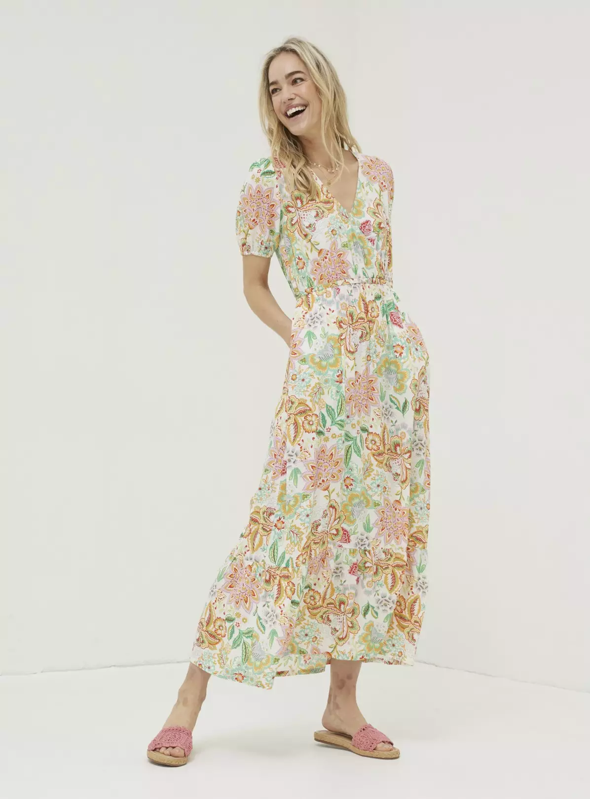 FATFACE Vivvie Paradise Floral Midi Dress 20 7 FATFACE Vivvie Paradise Floral Midi Dress 20 - Image 5