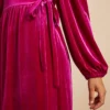 EVERBELLE Pink Velvet Wrap Dress 16 -Chic Elixir Sales Store tuc143033985 Pink R Z003A 1