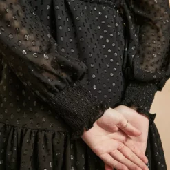 EVERBELLE Black High Neck Dobby Dress 8 7 EVERBELLE Black High Neck Dobby Dress 8 -Chic Elixir Sales Store tuc143036836 Black R Z003A