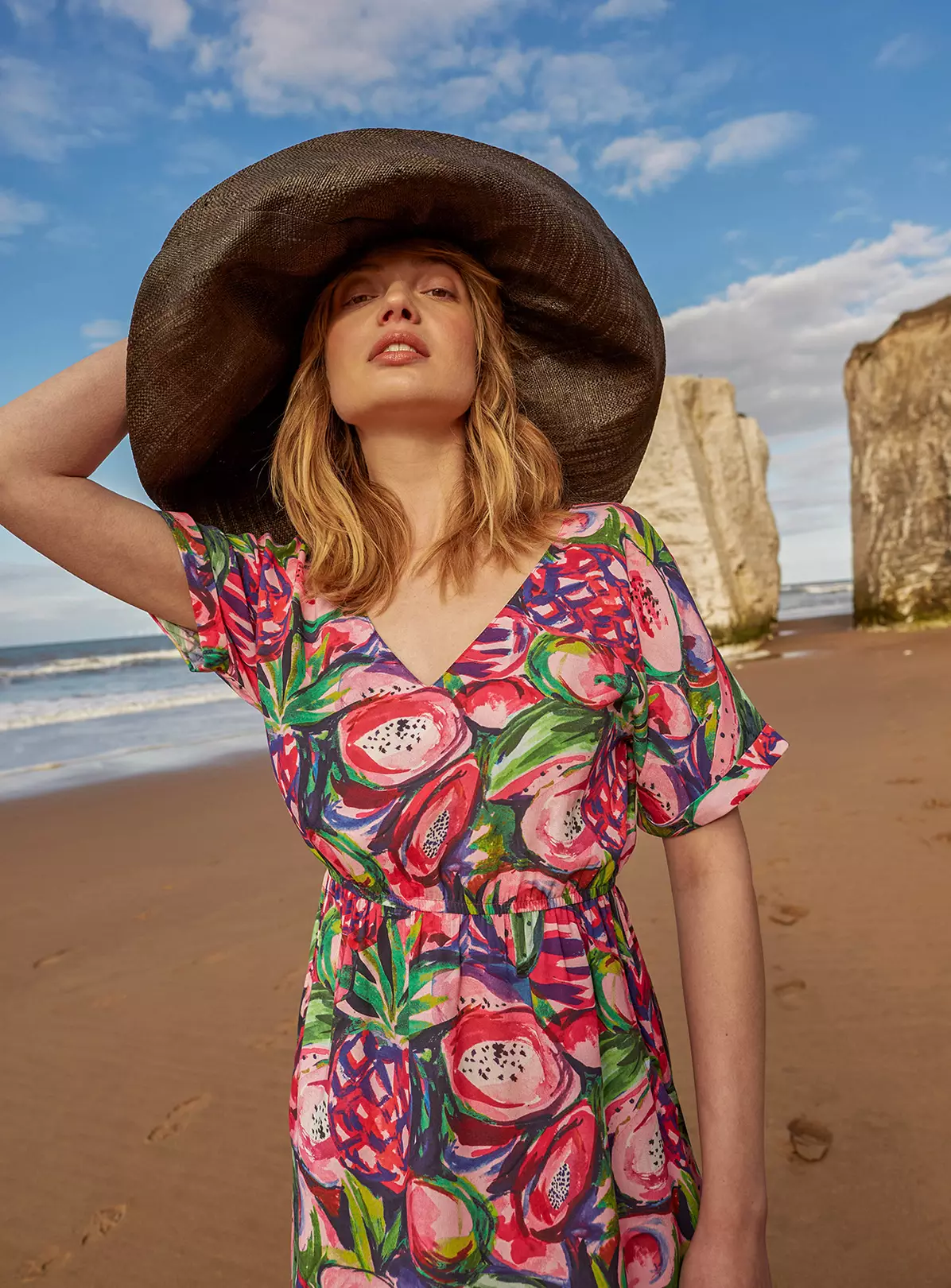 ANORAK Cut Fruit EcoVero Short Sleeve Midi Dress - 6 6 ANORAK Cut Fruit EcoVero Short Sleeve Midi Dress - 6 - Image 4