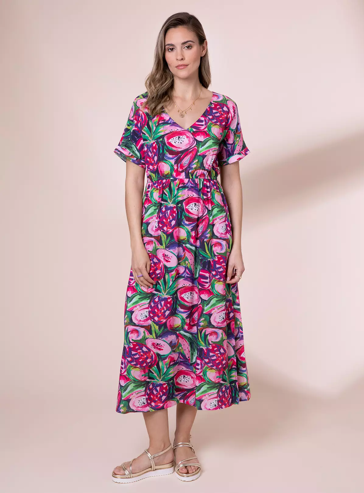 ANORAK Cut Fruit EcoVero Short Sleeve Midi Dress - 6 7 ANORAK Cut Fruit EcoVero Short Sleeve Midi Dress - 6 - Image 5