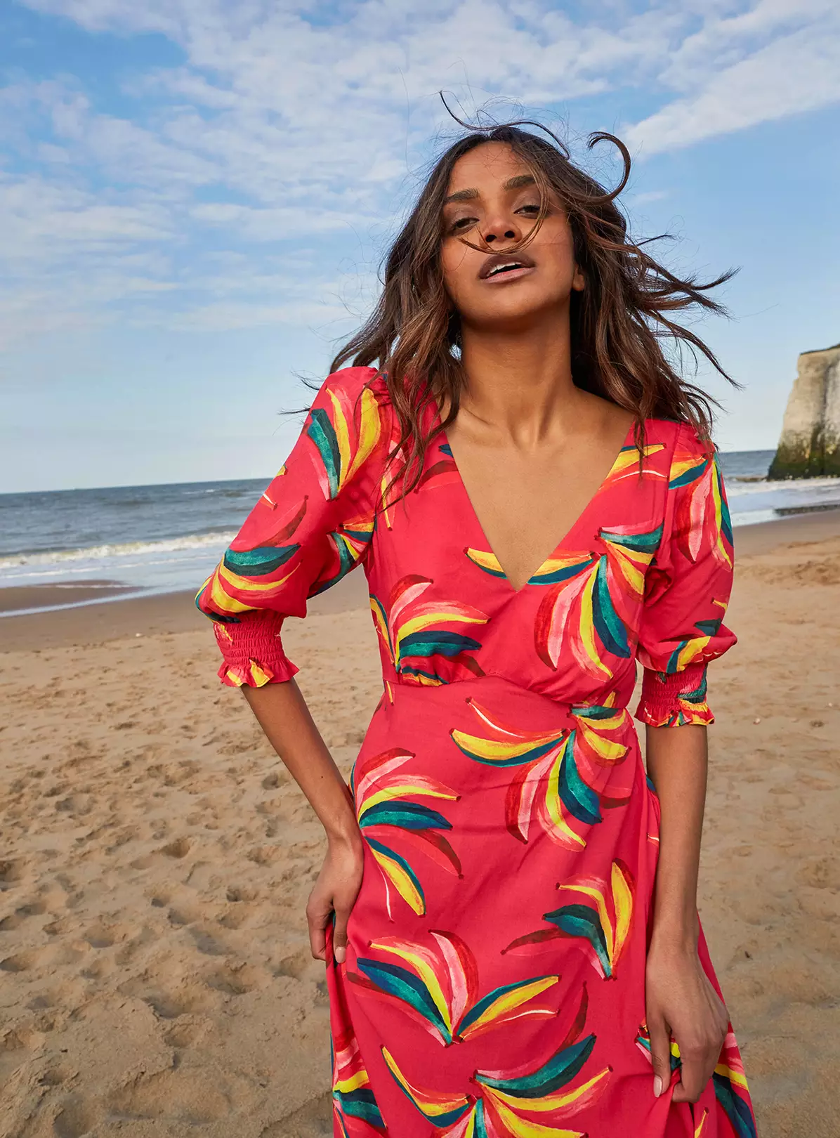 ANORAK Bananas EcoVero Olivia Bow Midi Dress - 8 5 ANORAK Bananas EcoVero Olivia Bow Midi Dress - 8 - Image 3