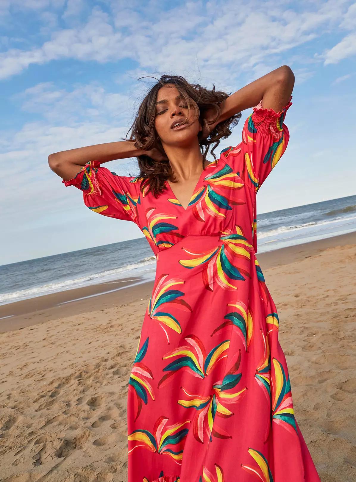 ANORAK Bananas EcoVero Olivia Bow Midi Dress - 8 8 ANORAK Bananas EcoVero Olivia Bow Midi Dress - 8 - Image 6