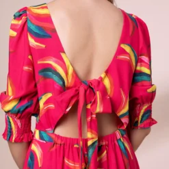 ANORAK Bananas EcoVero Olivia Bow Midi Dress - 18