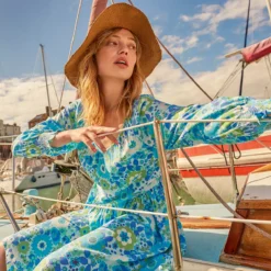 ANORAK Nostalgic Flower EcoVero Laurie Mini Dress 10 -Chic Elixir Sales Store tuc143044351 Blue R Z003A 1