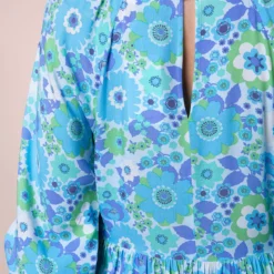 ANORAK Nostalgic Flower EcoVero Laurie Mini Dress 10 -Chic Elixir Sales Store tuc143044351 Blue R Z006A 1