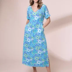 ANORAK Nostalgic Flower EcoVero Short Sleeve Midi Dress 6