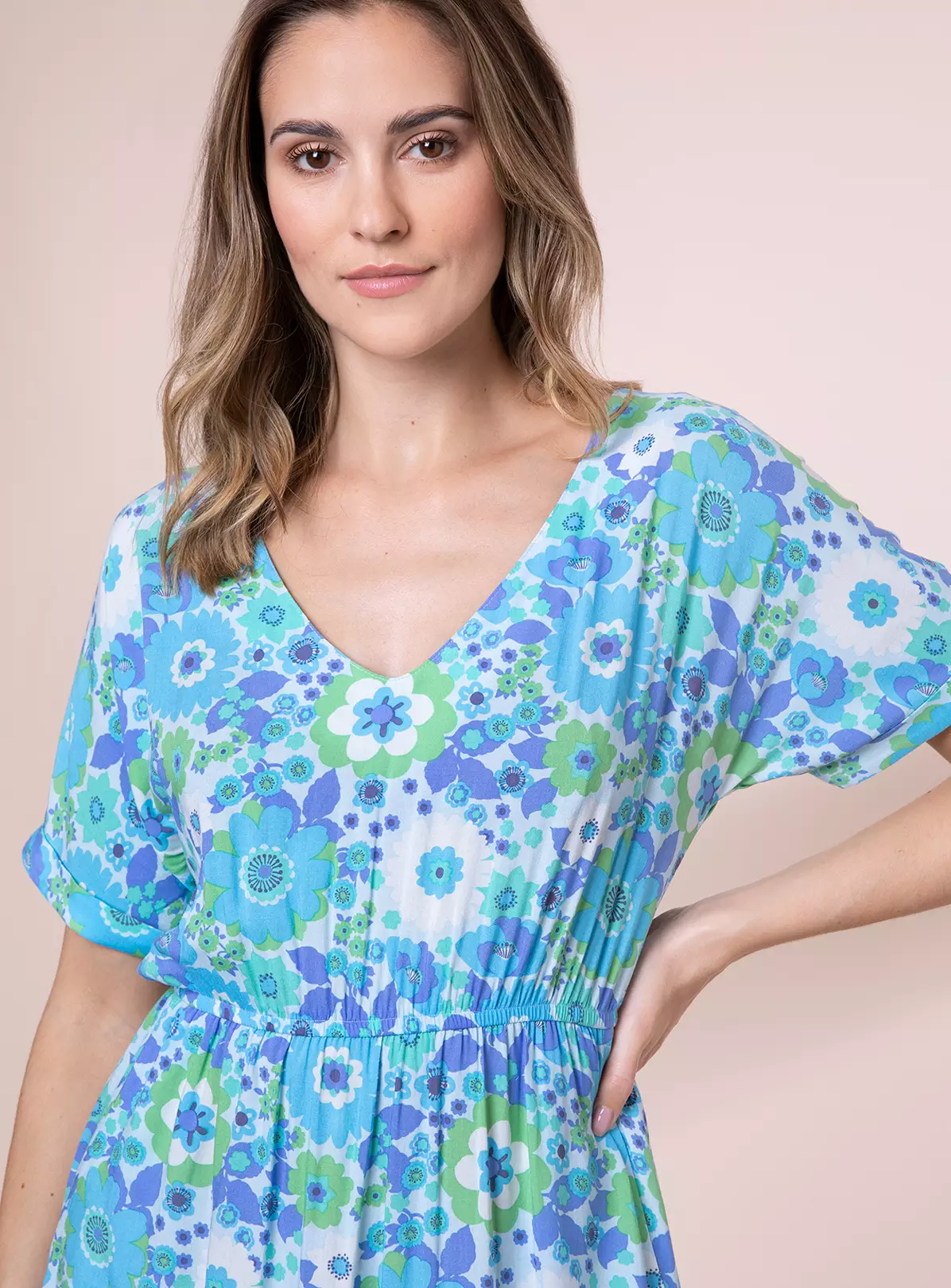 ANORAK Nostalgic Flower EcoVero Short Sleeve Midi Dress 22 6 ANORAK Nostalgic Flower EcoVero Short Sleeve Midi Dress 22 - Image 4