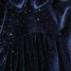 Navy Sparkle Velour Dress 12-18 Months -Chic Elixir Sales Store tuc143076096 Navy R Z002A 4