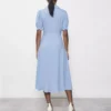 FINERY Valerie Sky Spot Midi Dress 18 1 FINERY Valerie Sky Spot Midi Dress 18 -Chic Elixir Sales Store tuc143091608 Blue R Z004A