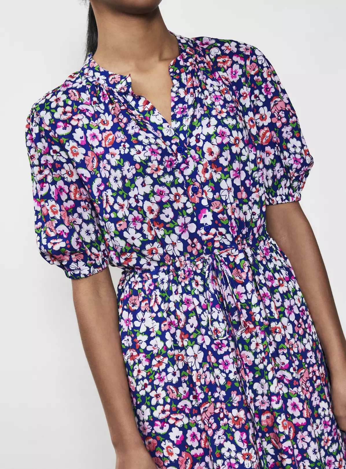 FINERY Madelyn Navy Daisy Midi Dress 16 6 FINERY Madelyn Navy Daisy Midi Dress 16 - Image 4