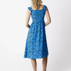 FINERY Ania Blue Animal Midi Dress 16 -Chic Elixir Sales Store tuc143096097 Blue R Z004A