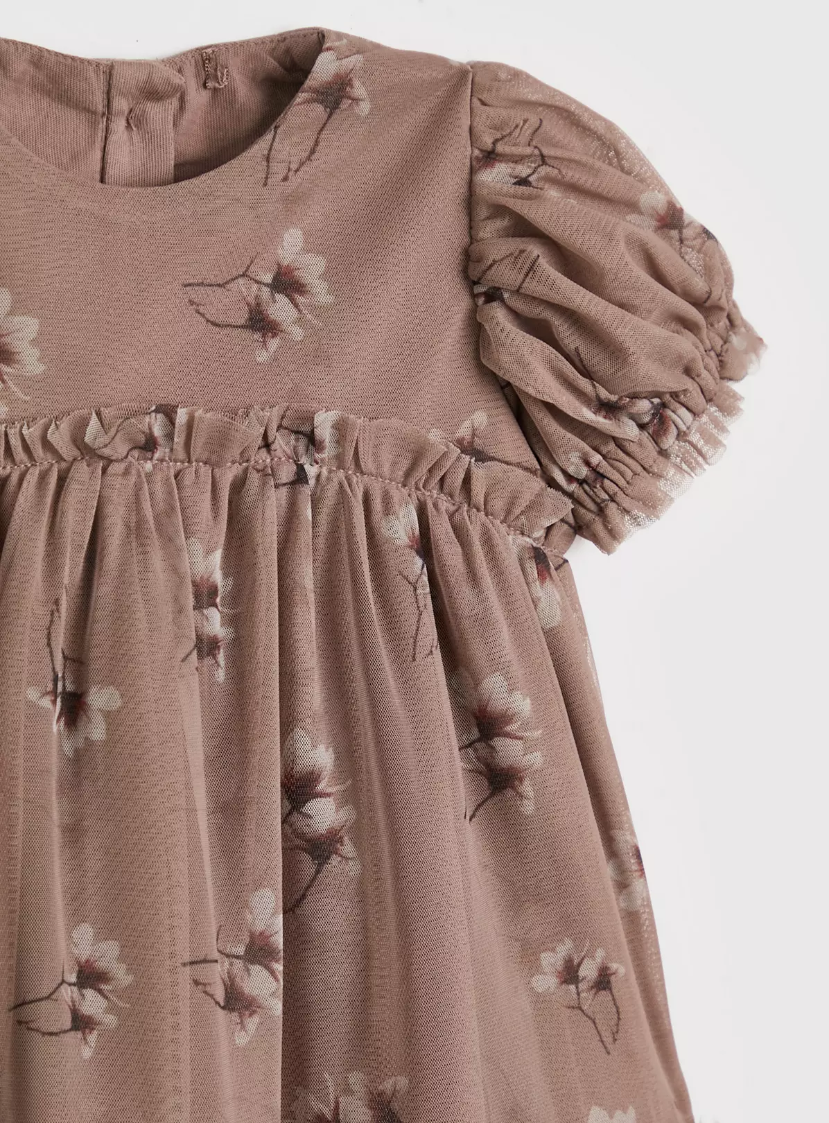 Dusky Pink Vintage Floral Dress 12-18 Months 4 Dusky Pink Vintage Floral Dress 12-18 Months - Image 2