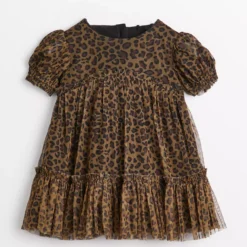 Leopard Print Mesh Party Dress Up To 3 Mths -Chic Elixir Sales Store tuc143097487 Brown R Z001A 5