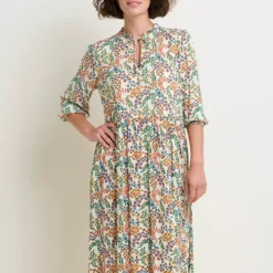 BRAKEBURN Cream Floral Paisley Midi Dress 20 -Chic Elixir Sales Store tuc143182286 Multi20Coloured R Z001A