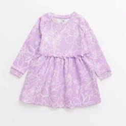 Lilac Print Sweatshirt Dress 1-1.5 Years -Chic Elixir Sales Store tuc143233848 Lilac R Z001A