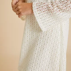 White Mini Swing Crochet Dress 18 -Chic Elixir Sales Store tuc143261822 White R Z003A