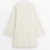 White Mini Swing Crochet Dress 10