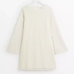 White Mini Swing Crochet Dress 18