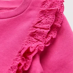 Pink Frill Sweatshirt Dress 1-1.5 Years