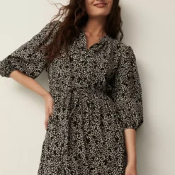 FINERY Black Crosshatch Rosie Dress 20 -Chic Elixir Sales Store tuc143316125 Black R Z004A