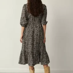 FINERY Black Crosshatch Rosie Dress 20 -Chic Elixir Sales Store tuc143316125 Black R Z005A