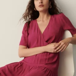 FINERY Pink Amara Dress 20 -Chic Elixir Sales Store tuc143320503 Pink R Z002A