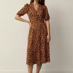 FINERY Deandra Dress 16 -Chic Elixir Sales Store tuc143321389 Brown R Z001A