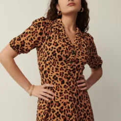 FINERY Deandra Dress 16 -Chic Elixir Sales Store tuc143321389 Brown R Z003A