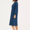 THOUGHT Ioana Organic Cotton Jersey Indigo Loopback Dress 10 -Chic Elixir Sales Store tuc143341195 Blue R Z004A
