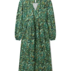 THOUGHT Erin Organic Cotton Jersey Wrap Dress 16 -Chic Elixir Sales Store tuc143341558 Green R Z003A