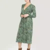 THOUGHT Erin Organic Cotton Jersey Wrap Dress 16 -Chic Elixir Sales Store tuc143341558 Green R Z005A