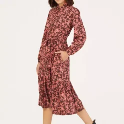 THOUGHT Nadia Organic Cotton Shirt Dress 14 -Chic Elixir Sales Store tuc143342235 Red R Z004A 1